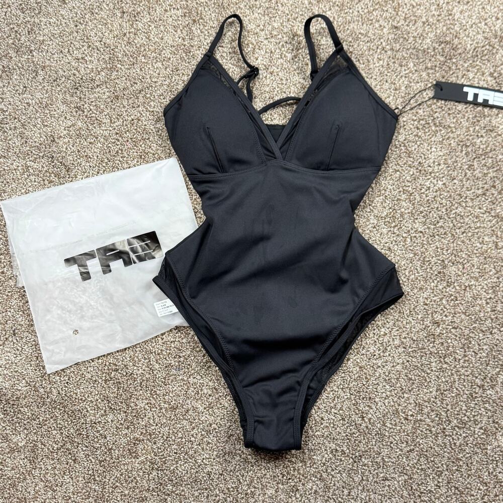 TA3 Sculpting Swimsuit Meshy One Piece Black XS Short NWT $170 Sexy One Piece